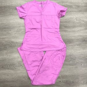 Purplish pink greys anatomy scrub set